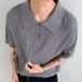 Men's Clothing Men's Summer Thin Wheat Jacquard Polo Sweater Short Sleeve High End Old Money Style T Shirt Cleanfit Half Sleeve_viptrois.com