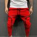 Men's Clothing Men's Hot School Bag Pocket Fitness Drawstring Small Feet Zipper Patch Pocket Slim Fit Sweatpants_viptrois.com