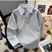Men's Layered Collar Sweatshirt – Streetwear Mock Shirt Pullover With Contrast Stitching (Black/Grey, S-3XL)_viptrois.com