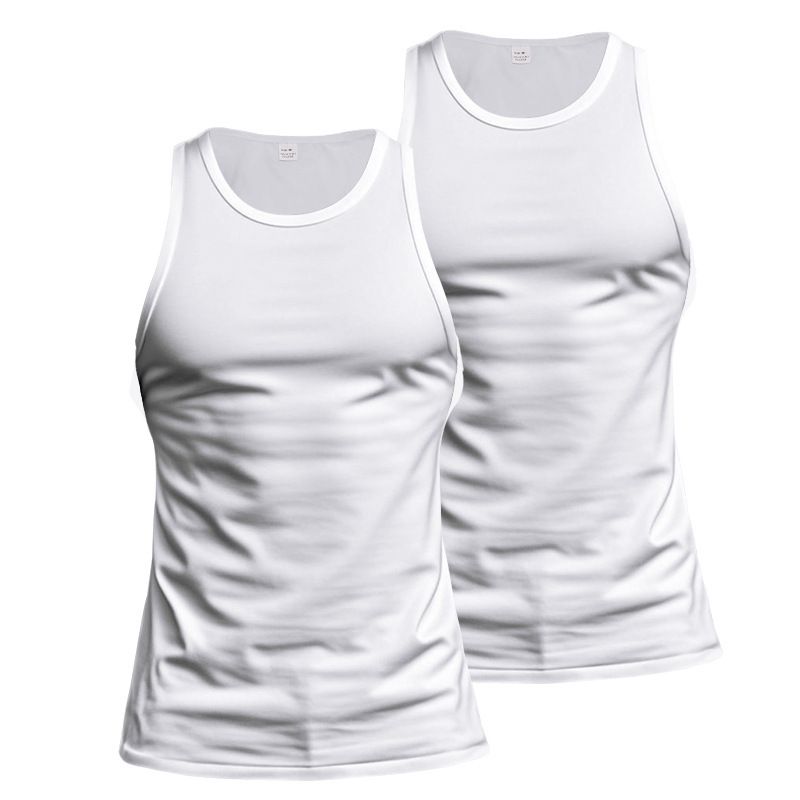 Men's Gym Training Vest American Style Quick Drying Elastic Muscle Aesthetic Racerback Two Piece Pack_viptrois.com