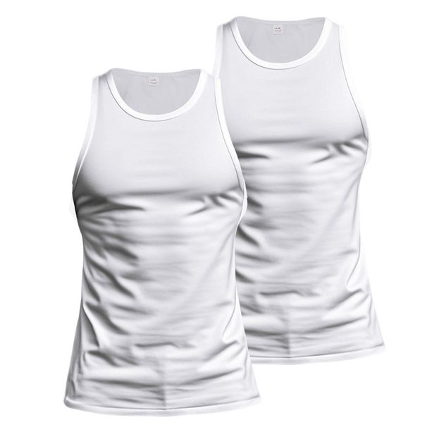 Men's Gym Training Vest American Style Quick Drying Elastic Muscle Aesthetic Racerback Two Piece Pack_viptrois.com