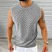 Men's Clothing Spring And Summer Knitted Sweater Men's Round Neck Sleeveless Hollow Top Outdoor Beach Large Size Men's Clothing_viptrois.com