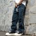 Summer Trendy Men's Straight Leg Pants Outdoor Versatile Drawstring Casual_viptrois.com