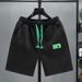 Men's Clothing Fashion Men's Sports Shorts Men's 5-point Summer High-end Steel-printed Pants Brand Large Size Straight Loose Casual 5-point Pants_viptrois.com
