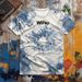 Men's Clothing Tie Dye Style Short Sleeved Spiral Cotton Full Print Direct Injection T Shirt Casual T Shirt_viptrois.com