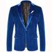 Men's Tencel Velvet Slim Fit Fashion Suit Jacket Wedding Prom Evening_viptrois.com