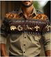 Men's Clothing Printing Casual Lapel Multi Color Long Sleeved Shirt Fashion_viptrois.com