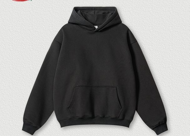 European Fashion Trendy Brand Light Luxury Men's Clothing Autumn Retro Pin Print Plush Top Loose Heavy Hooded Sweatshirt Men's Trend_viptrois.com