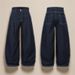 Men's Clothing Scimitar Pants Men's High Waist Loose Wide Leg Pants Spring And Autumn New Blue Pleated Ins Straight Jeans_viptrois.com