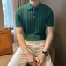 Men's Clothing Short Sleeve Jacquard Casual Slim Fit Men's Summer Short Sleeve Shirt – Jacquard Fishbone Pattern, Slim Fit Stretch Knit Top_viptrois.com