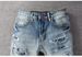 Men's Clothing High Street Fashion Brand Men's Clothing Trend Men's Slim Elastic Knee Hole Patch Jeans Skinny Pants_viptrois.com