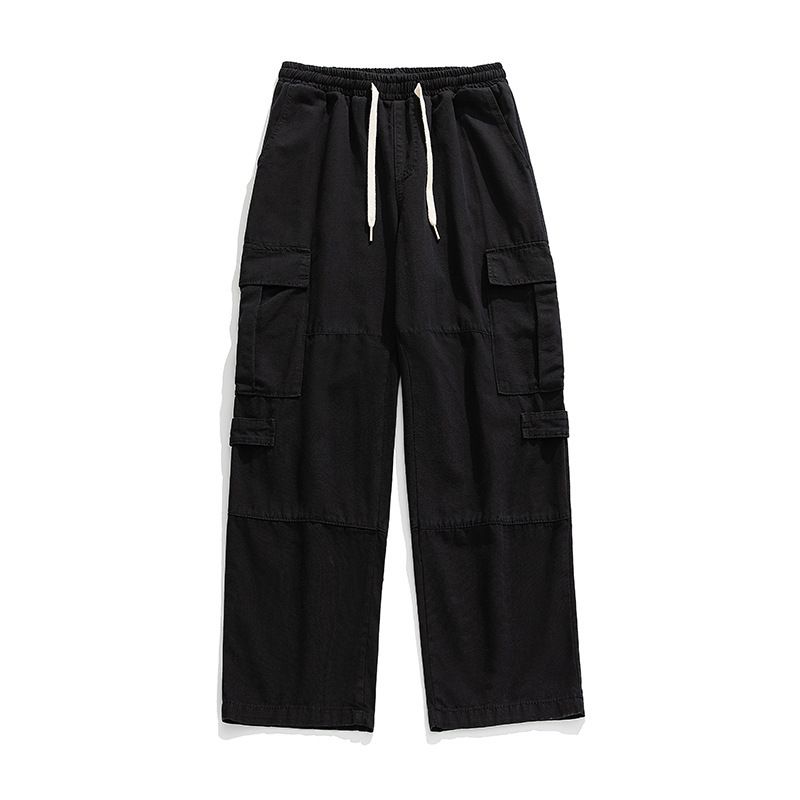 Men's Clothing Japanese Workwear Pocket Casual Pants 2025 Spring Loose Retro Versatile Cotton Design Trendy Brand Trousers Q_viptrois.com