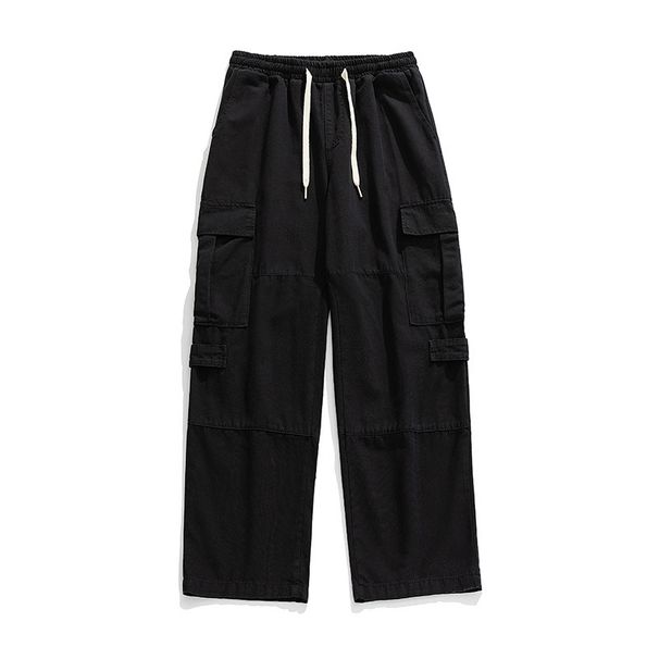 Men's Clothing Japanese Workwear Pocket Casual Pants 2025 Spring Loose Retro Versatile Cotton Design Trendy Brand Trousers Q_viptrois.com