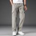 Men's Clothing Casual Trousers Middle Aged Dad Pants Workwear Men's Trousers Pure Cotton Straight Loose Large Size Sports Men's Trousers_viptrois.com