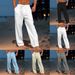 Men’s Clothing Men's Linen Trousers Summer Beach Pants Front Pocket Solid Color Comfortable Breathable Casual Daily Vacation Basic Style_viptrois.com
