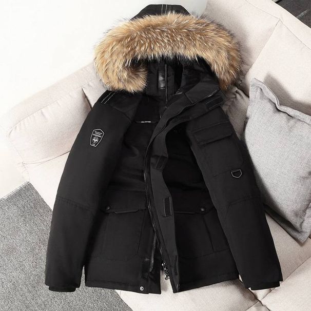 Winter New Men's Down Jacket, Mid-length Thickened Workwear Outdoor Men's Down Jacket_viptrois.com