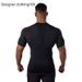 Designer Clothing168 Men's Quick Dry Compression T-shirt Breathable Gym Fitness Short Sleeve Tee_viptrois.com