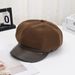 New Octagonal Autumn Winter Face Slimming Beret Women's Fashionable Painter British Fashion Hat_viptrois.com