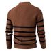 Loom Cross-Border Autumn Winter Men's Half-Zip Stand Collar Sweater European And American Fashion Thickened Pullover Long_viptrois.com
