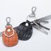 Genuine Leather Simple Creative Mini Access Card Holder Access Keychain Integrated Small Rectangular Teardrop Shaped Protective Cover_viptrois.com