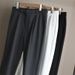 Men's Slim-Fit Cropped Dress Pants, Business Casual, Wrinkle-Free, Straight-Leg, Summer Lightweight, Office & Smart Outing (Black/White/Charcoal)_viptrois.com