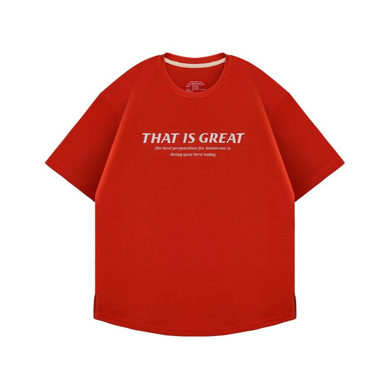 Fashionable, casual, loose, high street ruffian, handsome, versatile round neck pullover with printed pure cotton,_viptrois.com