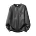Men's Oversized Letter Print Hoodie, Fleece-Lined Pullover Sweatshirt, Streetwear Unisex Casual Top (Black, Dark Grey, Coffee, Mint Green, White)_viptrois.com