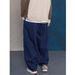 Cityboy Men's Loose Wide Leg Jeans Dark Blue Straight Hip Hop Street Dance Retro Skateboard Pants Japanese Style_viptrois.com