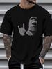 Funny Easter Island Sign Of The Horns Rocker Moai Statue T Shirt Size S-5XL Graphic Casual Breathable Top For Everyday Wear Fashion Stylish_viptrois.com