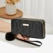 Women's Diamond Embroidery Long Wallet - Glitter Wristlet Clutch With Double Zipper & Multi-Card Slots (Elegant Solid Color Purse For Women)_viptrois.com