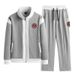 Men's Clothing Men's Spring And Autumn New Patchwork Contrast Color Jacket Trendy Casual Sports Suit Two Piece Set Color Tiger Head Style_viptrois.com