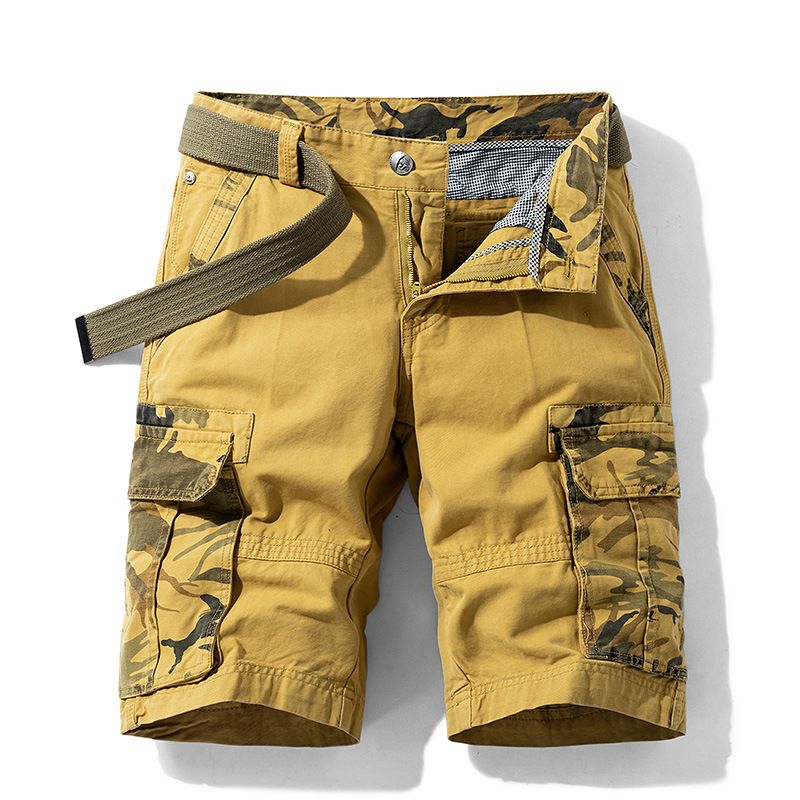 Men's Clothing Summer Men's New Pattern Washed Workwear Shorts Outdoor Leisure Loose_viptrois.com