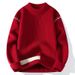 Men's Semi-turtleneck Sweater Men's Thickened Pullover Trendy Men's Knitted Sweater Top Men's Clothing_viptrois.com