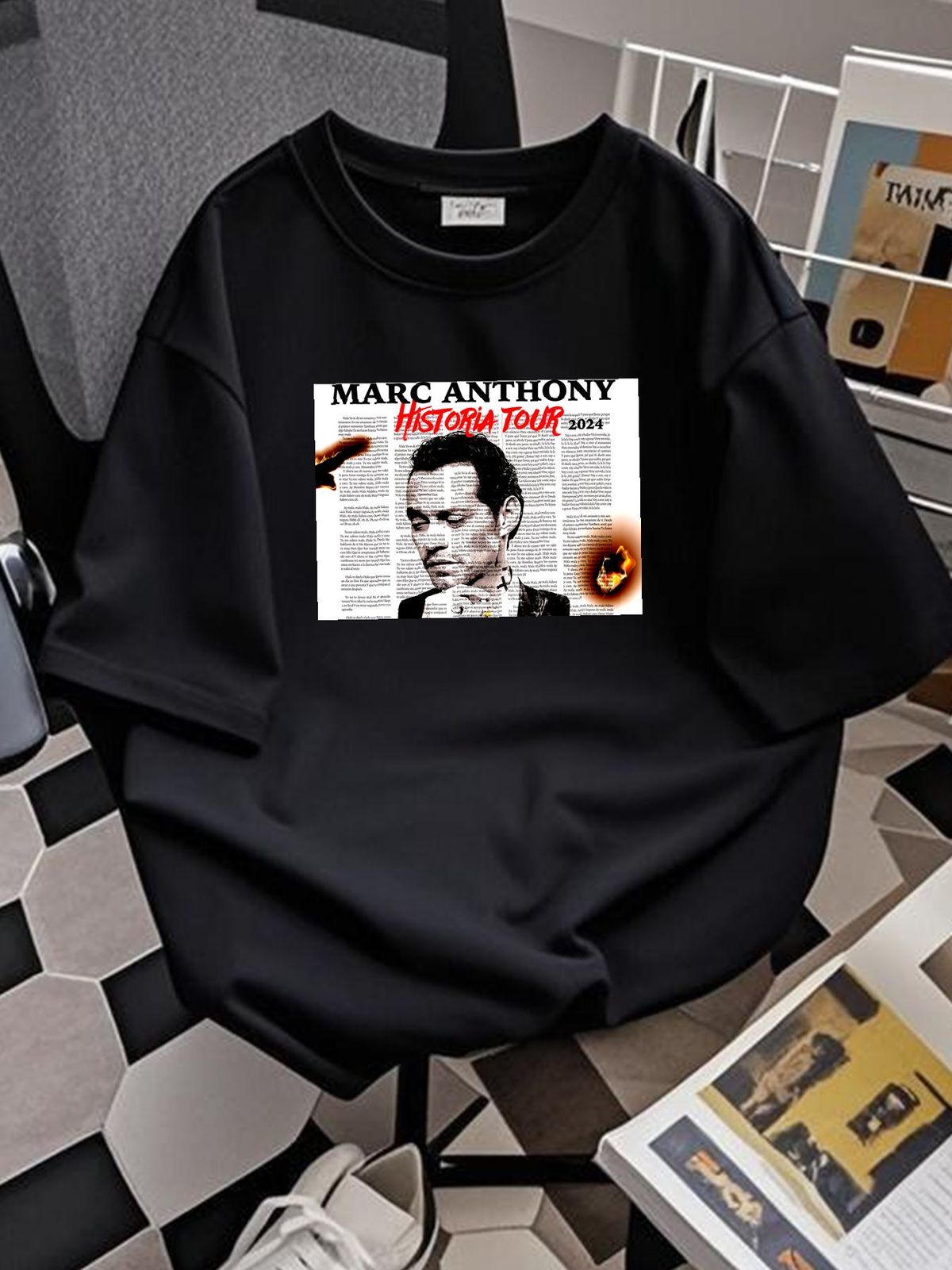 Historia 2024 Tour Marc Anthony T Shirt Full Size S 5XL Top For Everyday Wear Stretched Fashion Comfortable Homme Slightly Summer Designer Clothes_viptrois.com