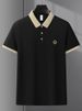 Men's Short Sleeve Polo Shirt Summer Light Business Casual Top Embroidered Lightweight Style For Young And_viptrois.com