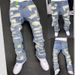 Men's Clothing High Street Style Design, Retro Heavy Duty Distressed Ripped Jeans, EAN Jeans With Distressed._viptrois.com