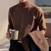 Men's Semi-Turtle Neck Knit Sweater – Old Money Style Slim Fit Pullover, Breathable Blend Fabric For Business Casual & Daily Wear_viptrois.com