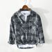 New Men's Casual Long Sleeved Checkered Cotton Shirt Jacket_viptrois.com