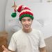 Christmas Santa Hat hand-woven Icelandic hair influencer photo hat props_viptrois.com