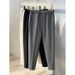 Men's Clothing Drape Casual Trousers Trendy Simple Solid Color Elastic Waist Straight Nine Point Drawstring Trousers_viptrois.com
