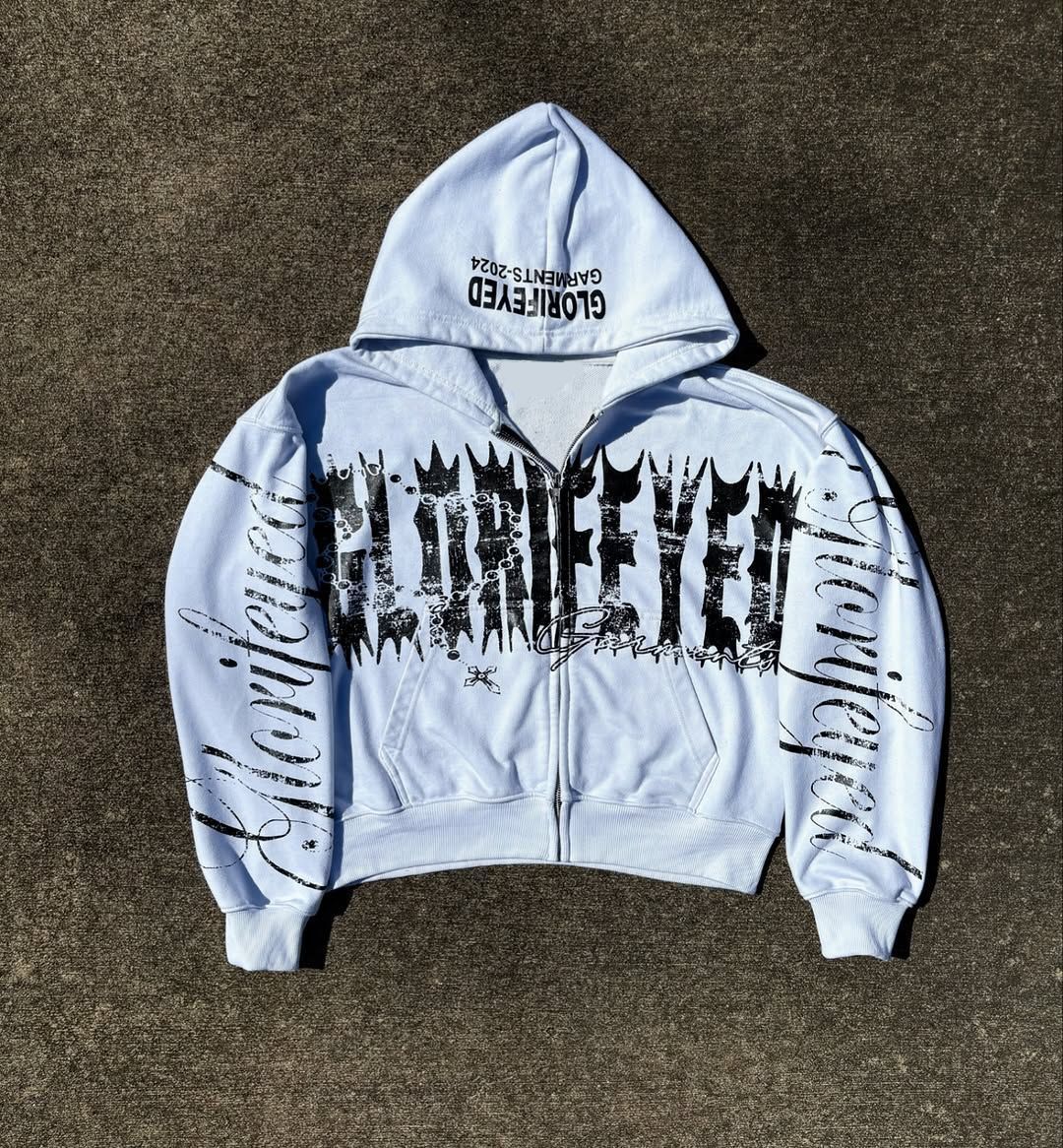 European American Style Long Sleeved Pullover Hoodie Men's Retro Jacket Street Trend Y2k Zipper Sweater Personalized Printed_viptrois.com