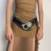 Women's Rhinestone Waist Cincher, Stretch Elastic Belt For Dresses & Coats_viptrois.com