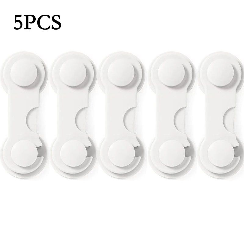 Multi-function Security Protection Locks Baby Safety Cabinet Drawer Door Buckle Home White Toilet Refrigerator Lock 5Pcs/Lot_viptrois.com