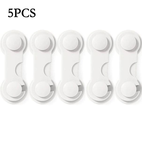 Multi-function Security Protection Locks Baby Safety Cabinet Drawer Door Buckle Home White Toilet Refrigerator Lock 5Pcs/Lot_viptrois.com