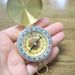 Pure Copper G50 Pocket Watch Flip Cover Outdoor Hiking Multifunctional Covered Luminous Compass_viptrois.com