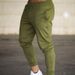 Men's Clothing Thin Slim Sports Pants Running Fitness Football Foot Leisure Drawstring Tight Training Pants_viptrois.com