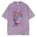 Men's Clothing Cotton T Shirt Flowers Emerge From The Eyes And Head Of A Person Graphic T Shirt Vintage Van Gogh Style Men_viptrois.com