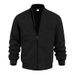 Men's ZZ-Inspired Faux Suede Bomber Jacket, Lightweight Stand Collar Full-Zip Coat With Side Pockets, ZZ Style For Office, Travel & Casual Outings_viptrois.com