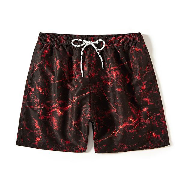 Men's Shorts Have Triangle Net Marble Print Beach Pants_viptrois.com