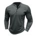 Cross-border American Men's Long-sleeved T-shirt European And American Foreign Trade Men's Henry Shirt Autumn Bottoming Shirt Top_viptrois.com